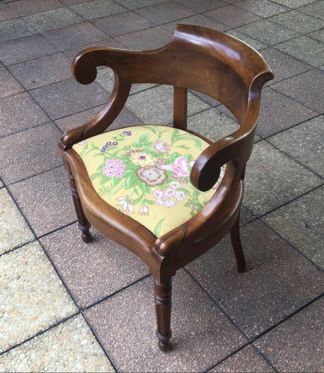 A Walnut Office Chair.