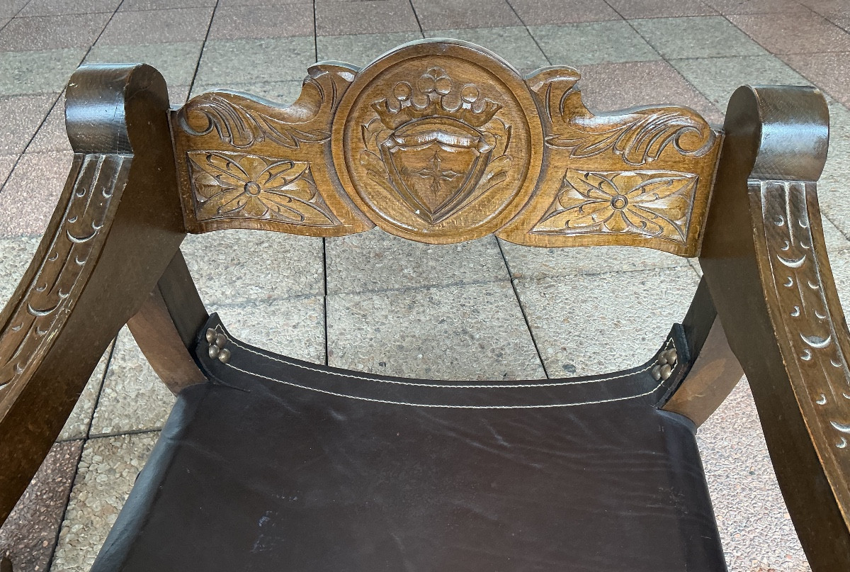 A Pair Of Curule Chairs, Known As "dagobert" Chairs-photo-1