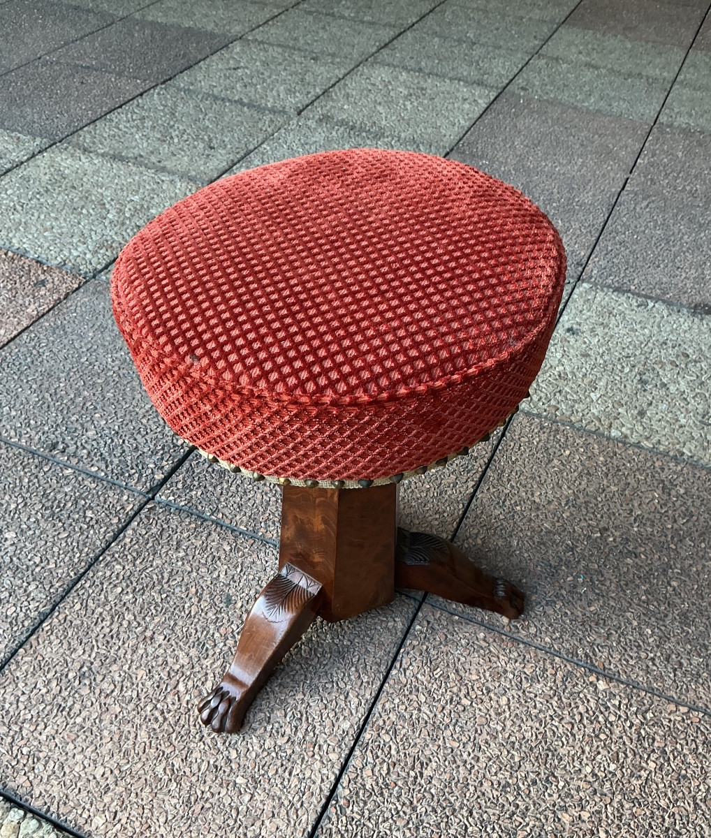 An Empire-style Mahogany Stool.-photo-2