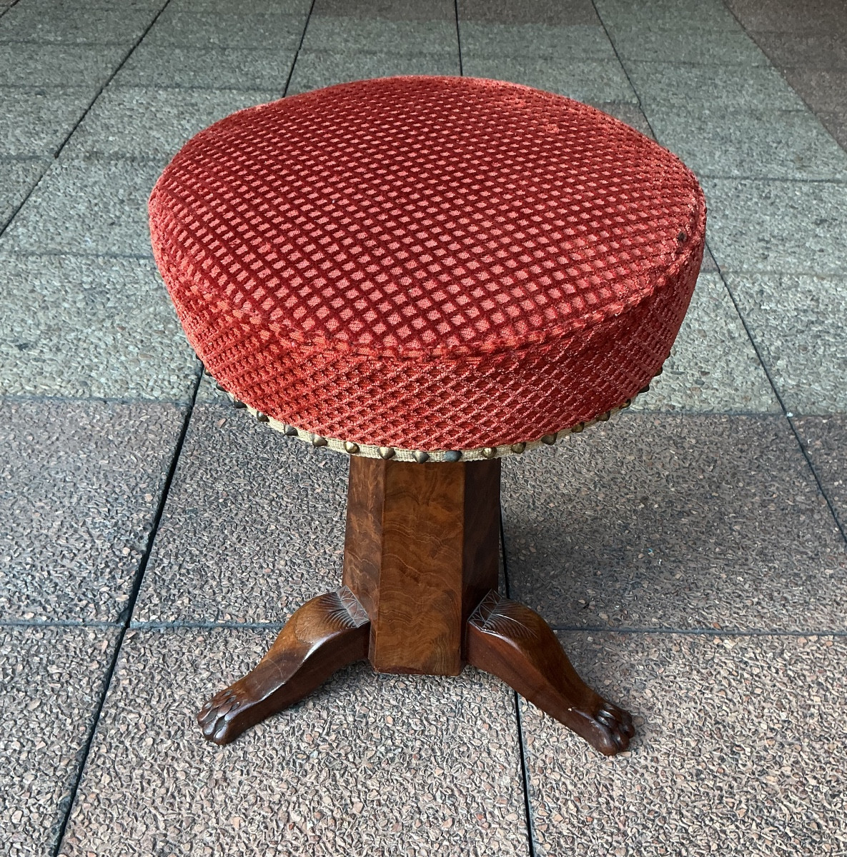 An Empire-style Mahogany Stool.-photo-3