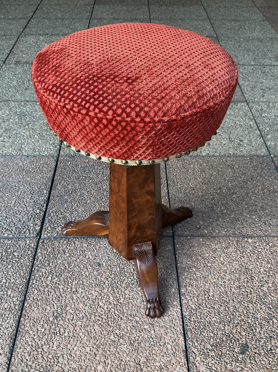 An Empire-style Mahogany Stool.-photo-1