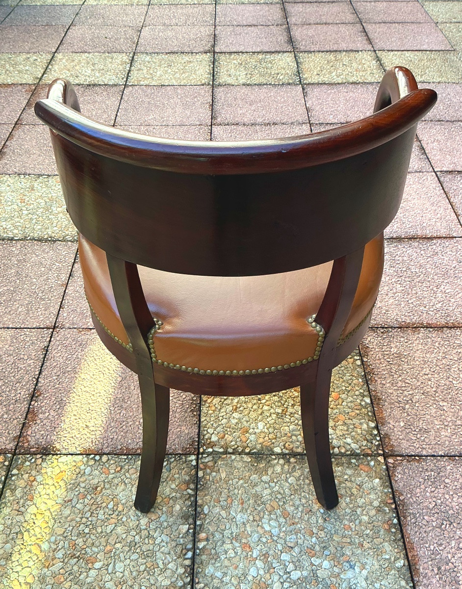 A Mahogany Office Chair.-photo-2