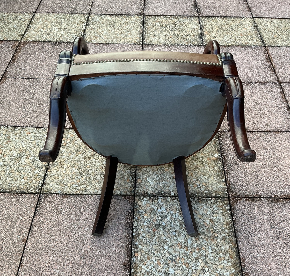 A Mahogany Office Chair.-photo-3