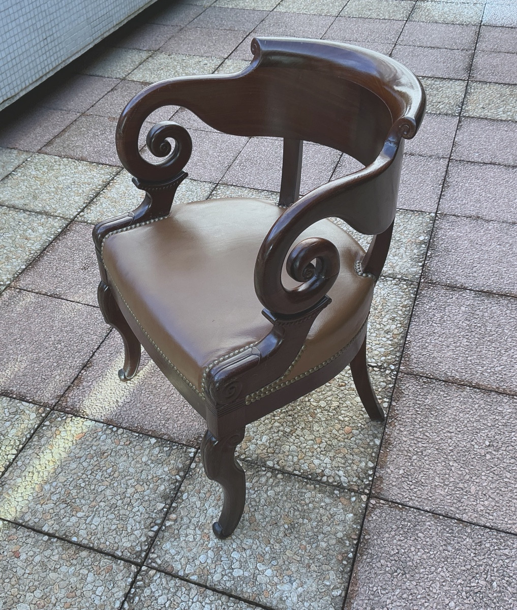 A Mahogany Office Chair.