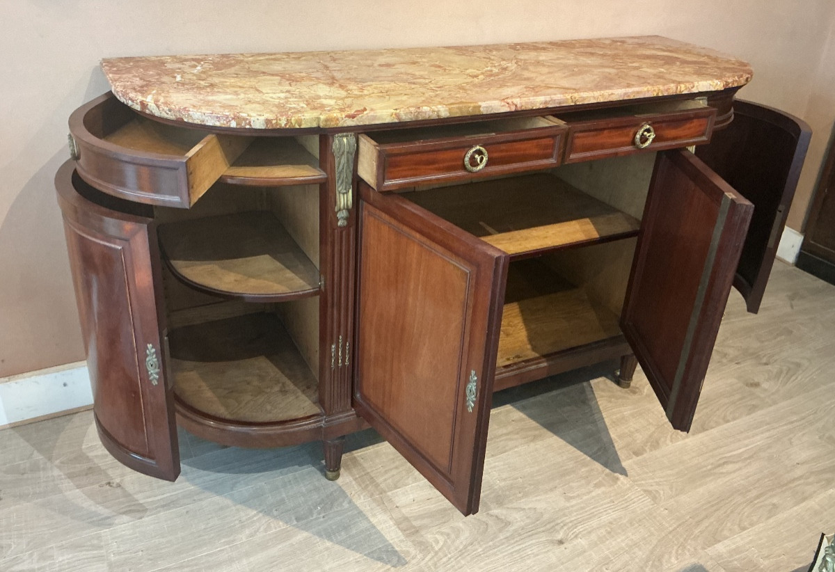 A Louis XVI Style Mahogany Sideboard.-photo-4