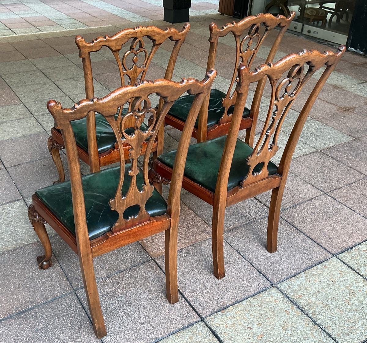 Four Chippendale Style Chairs.-photo-2