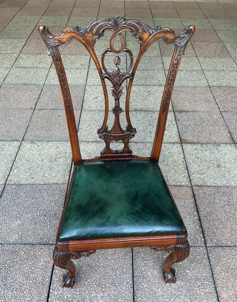 Four Chippendale Style Chairs.-photo-3