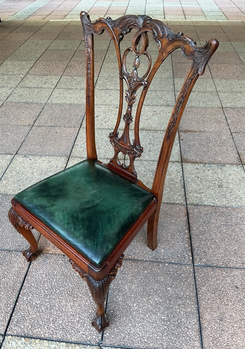 Four Chippendale Style Chairs.-photo-5