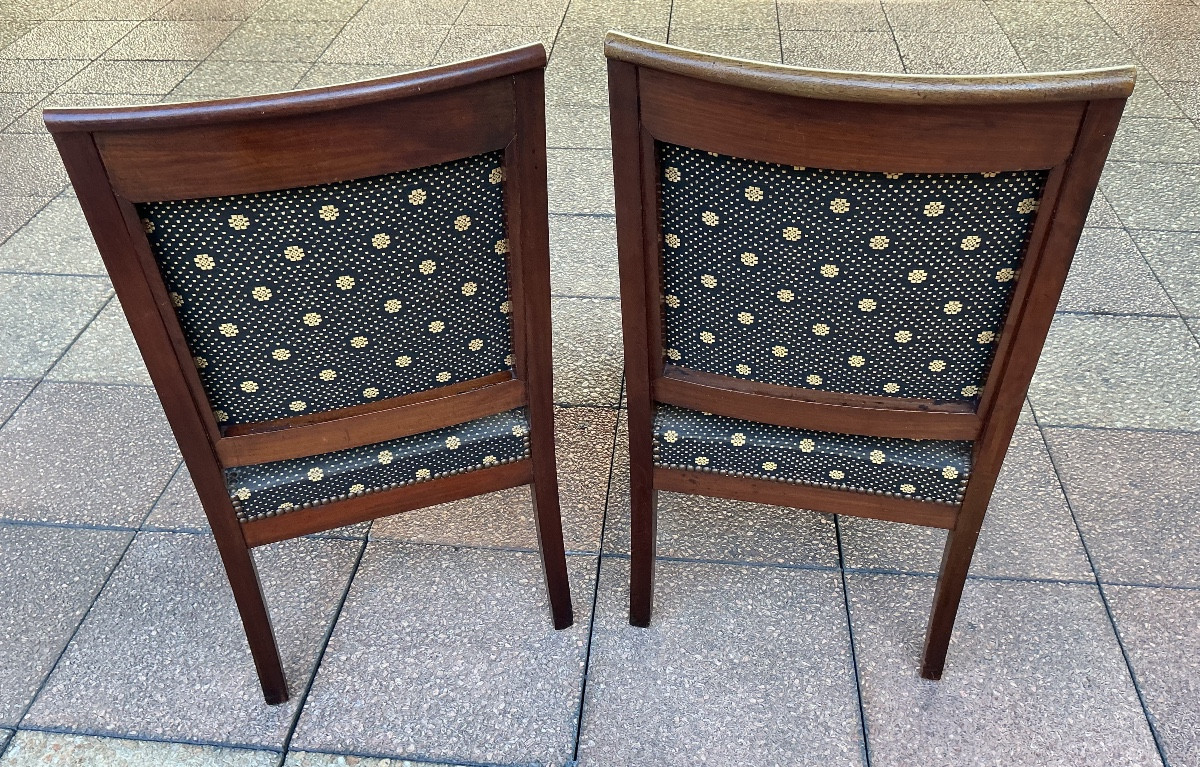Two Empire Period Mahogany Armchairs.-photo-3