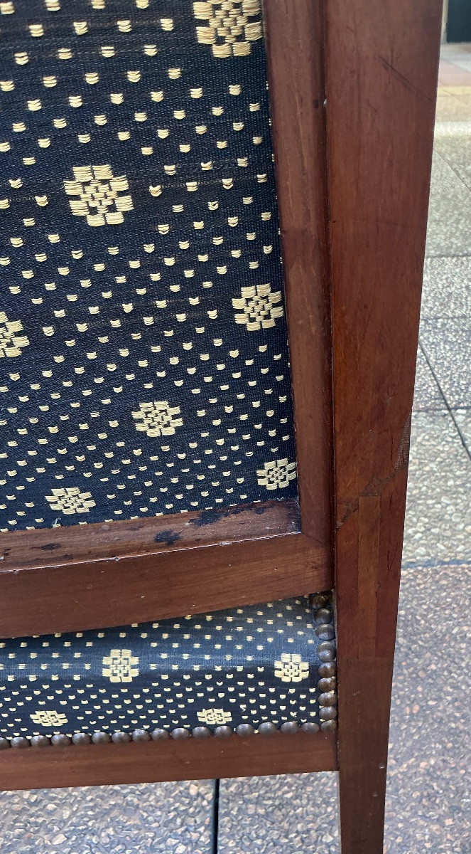Two Empire Period Mahogany Armchairs.-photo-4