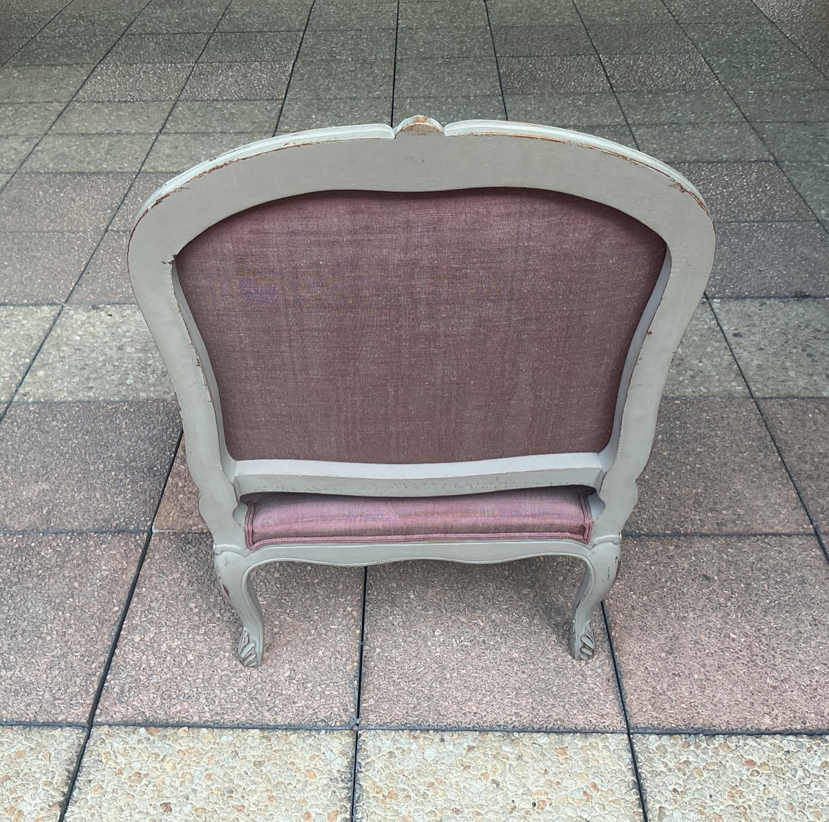 A Large Louis XV Armchair In Painted Wood.-photo-2