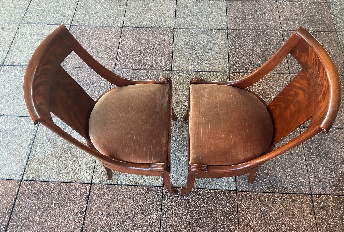 Six Mahogany Chairs. -photo-6
