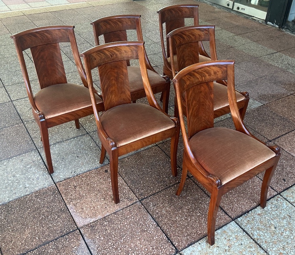 Six Mahogany Chairs. 