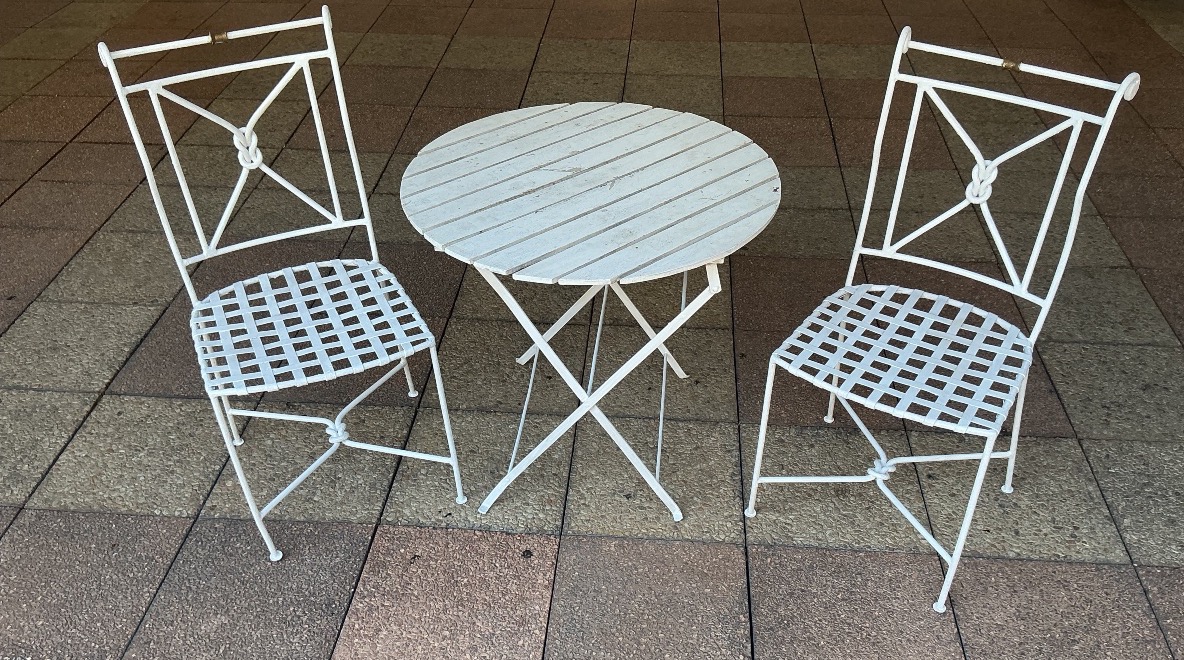 A Small Set Of Antique Garden Furniture.-photo-2