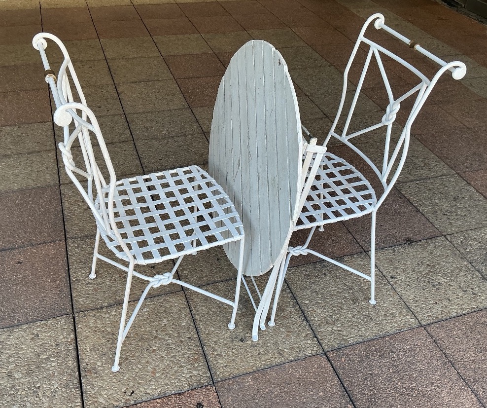 A Small Set Of Antique Garden Furniture.-photo-4