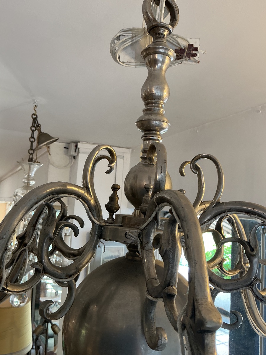 A Dutch Chandelier With Six Light Arms.-photo-3