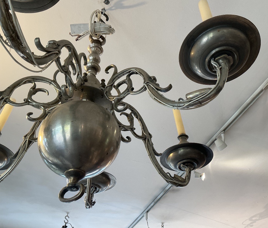 A Dutch Chandelier With Six Light Arms.-photo-2