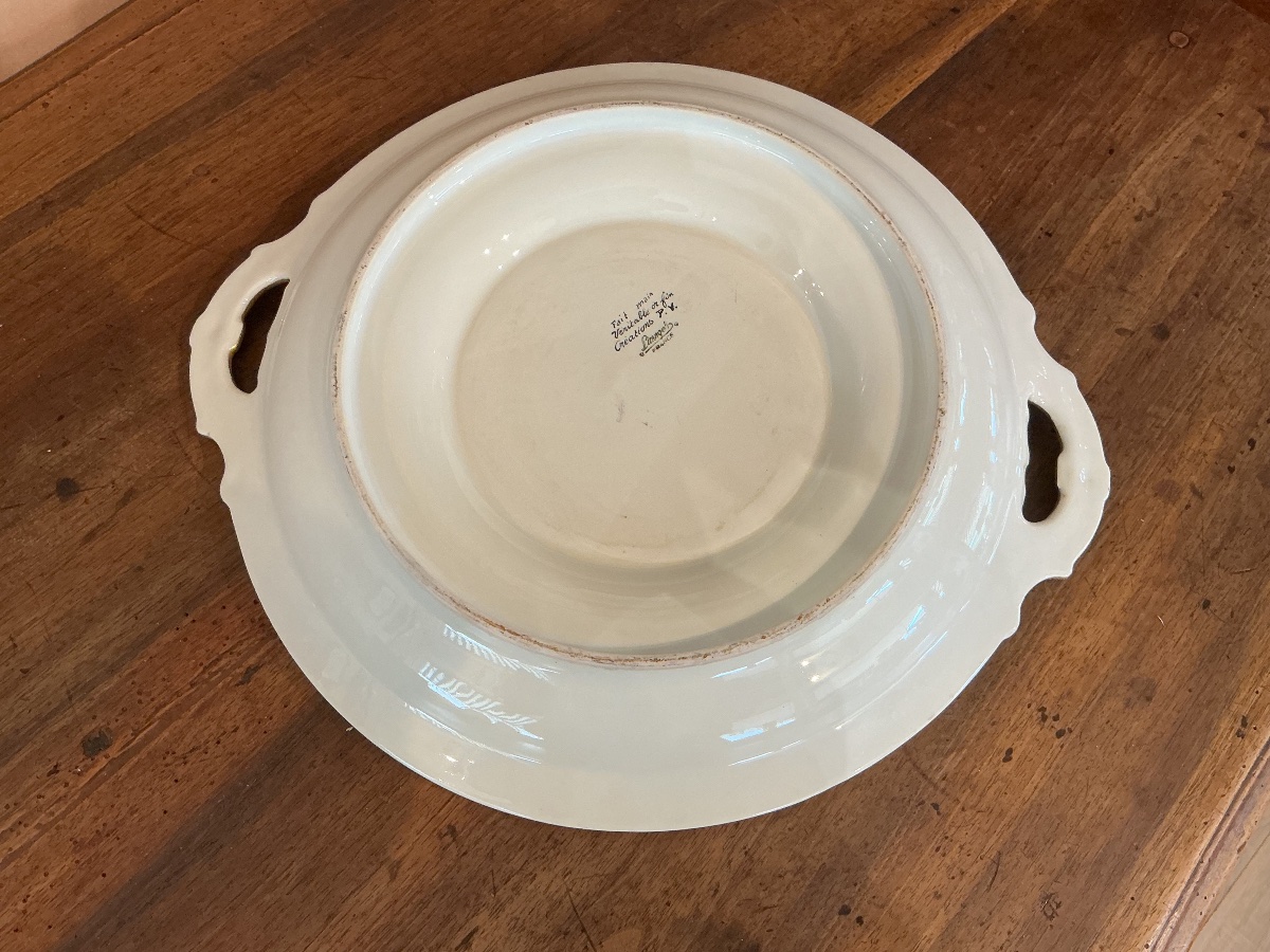 A Limoges Porcelain Soup Tureen And Its Stand.-photo-6