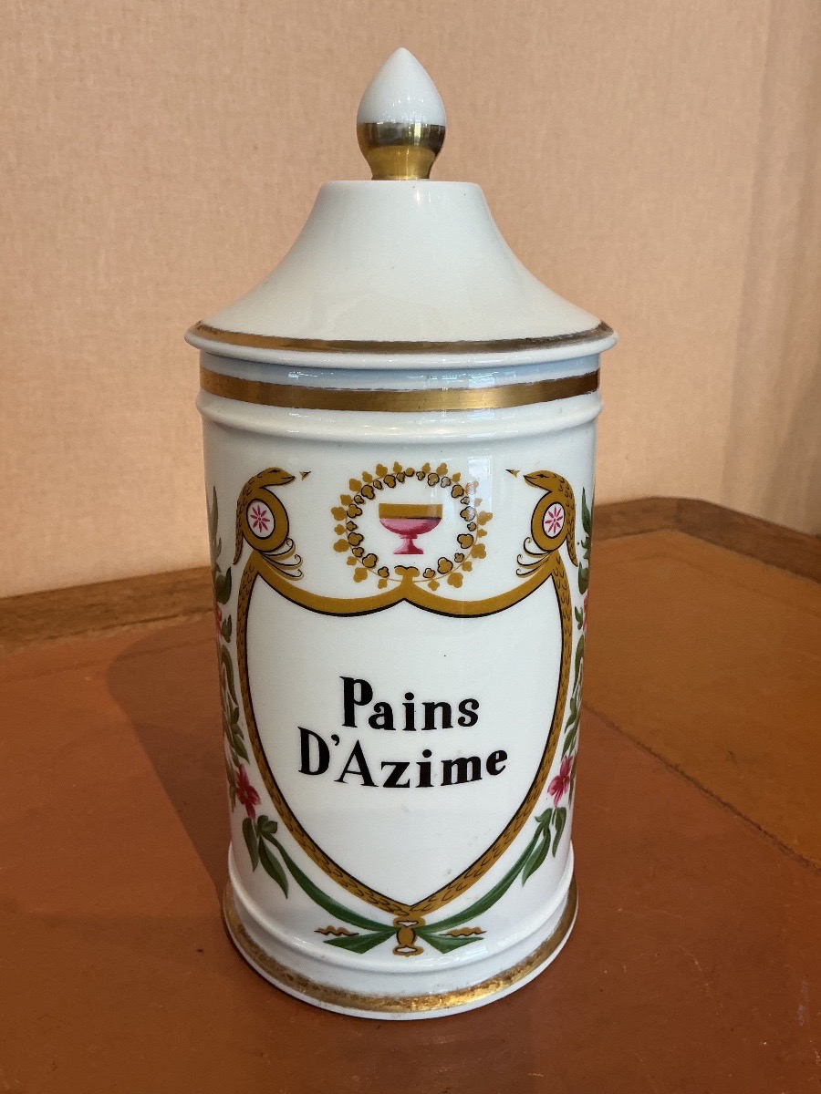 PAINS D'AZIME , pot en porcelaine de Limoges.