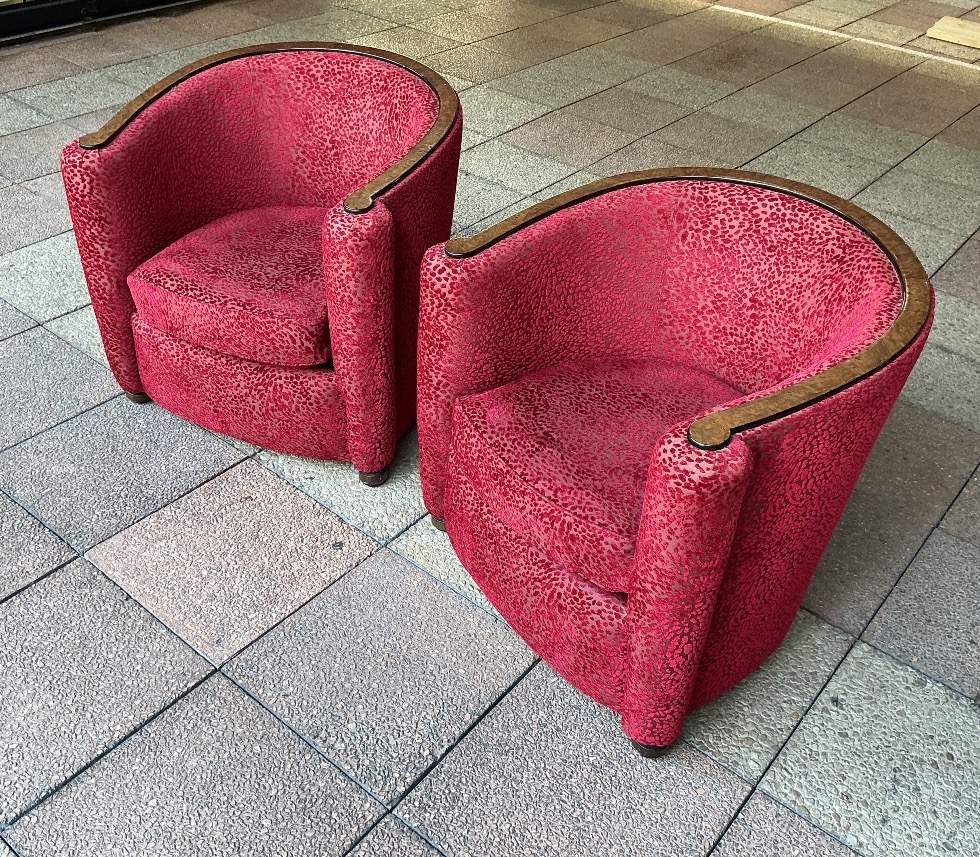 Une paire de fauteuils CLUB,  Art Déco.-photo-2