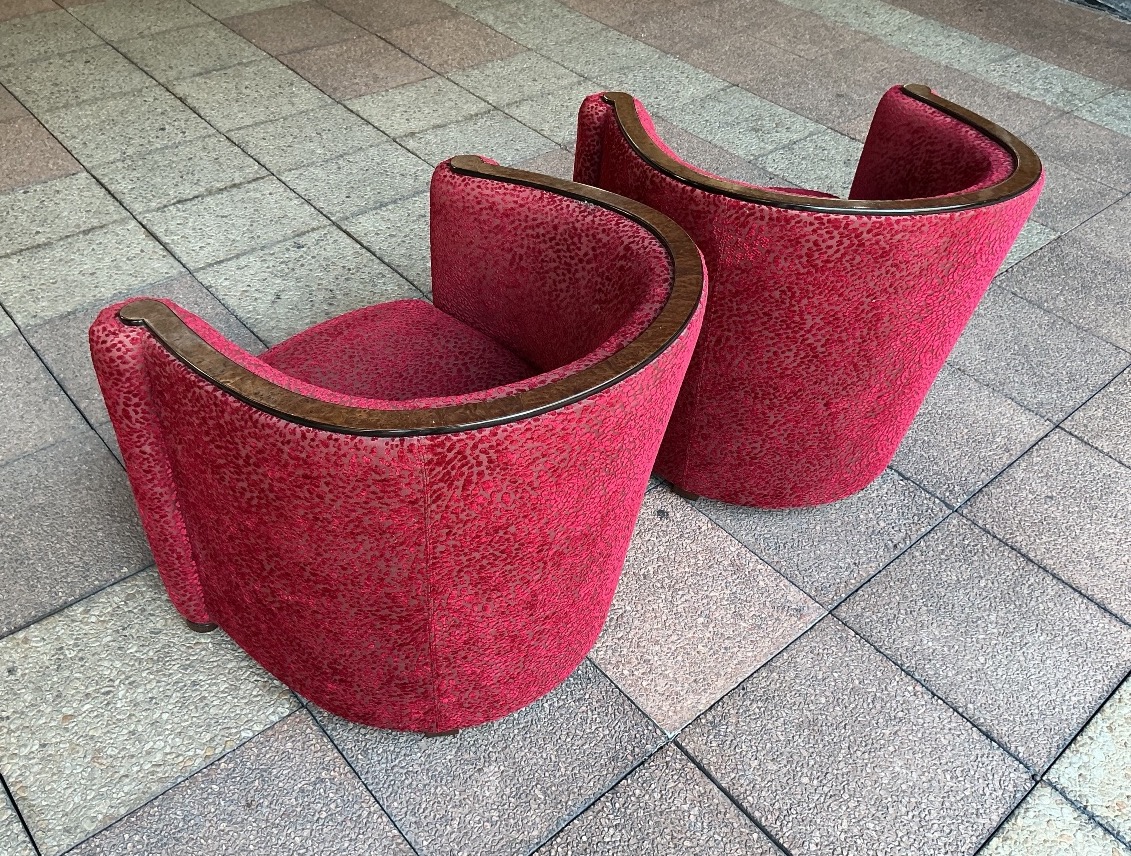 Une paire de fauteuils CLUB,  Art Déco.-photo-4