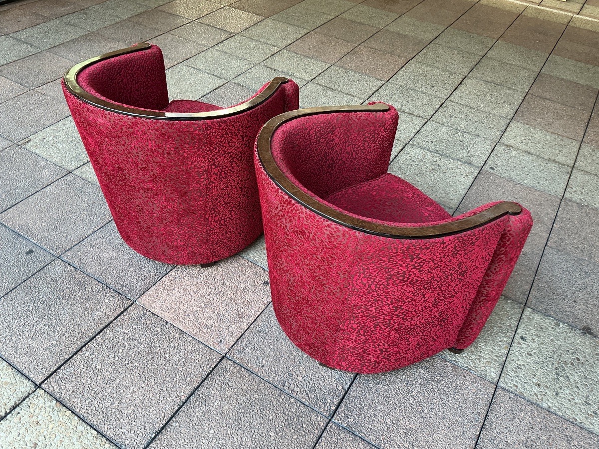 Une paire de fauteuils CLUB,  Art Déco.-photo-1