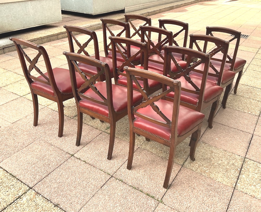12 chaises en acajou.-photo-1