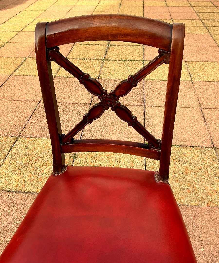 12 chaises en acajou.-photo-3