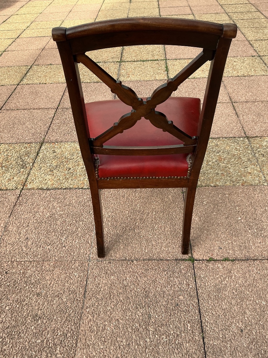 12 chaises en acajou.-photo-4