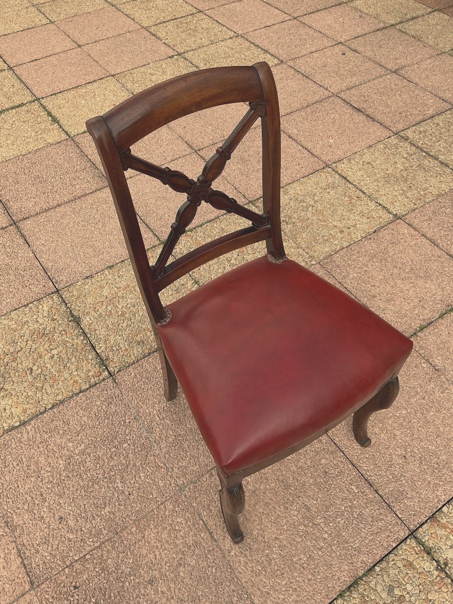 12 chaises en acajou.-photo-7