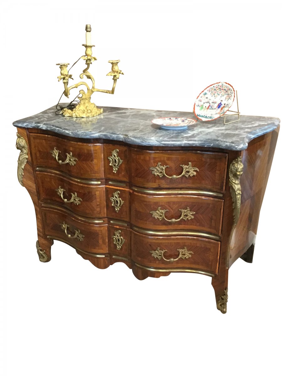 Commode Louis XV En Arbalete