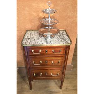 A Very Small Louis XVI Marquetry Commode