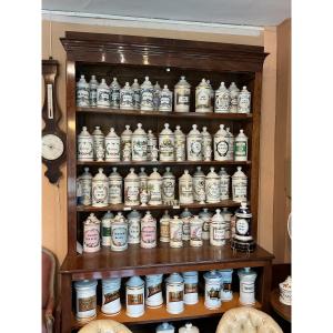 Nouvelle Collection de POTS À PHARMACIE ANCIENS en Porcelaine et Verre. 