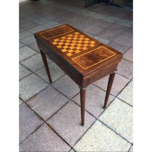 A Mahogany And Marquetry Games Table.