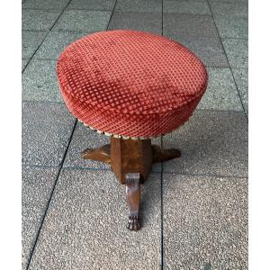 An Empire-style Mahogany Stool.