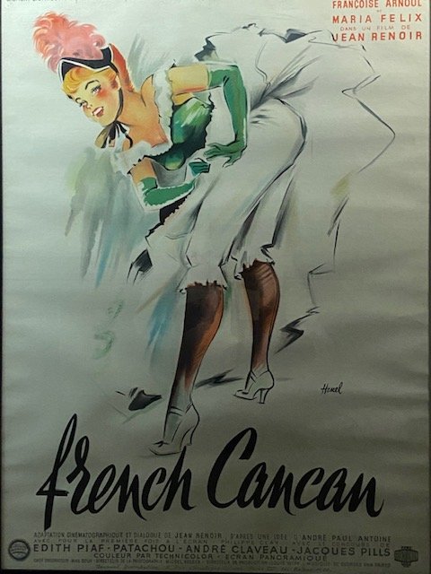 Affiche originale du film de Jean Renoir "French Cancan" (1955)