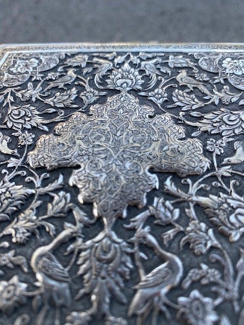 Iranian Silver Cigarette Box-photo-1