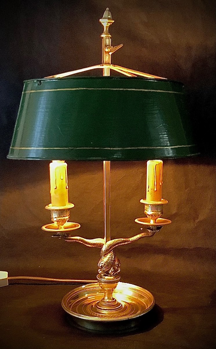 Lampe Bouillotte Aux Dauphins Style Louis XVI