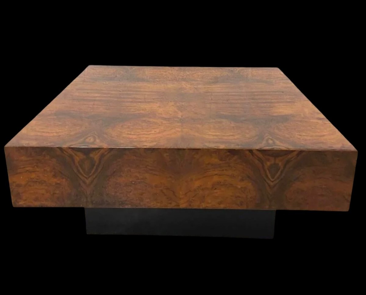 Table Basse Dans Le Goût De Willy Rizzo Circa 1970 -photo-3