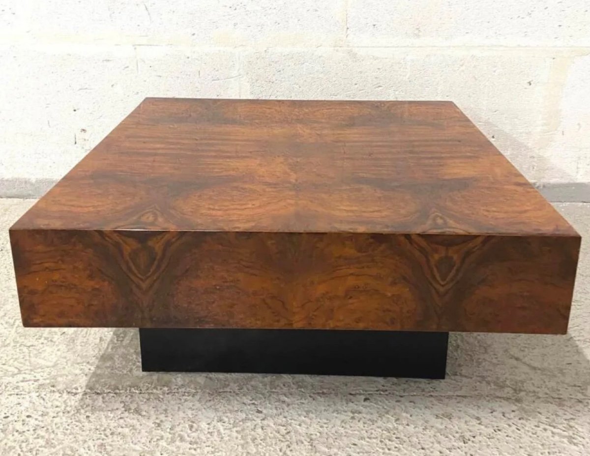 Table Basse Dans Le Goût De Willy Rizzo Circa 1970 -photo-2