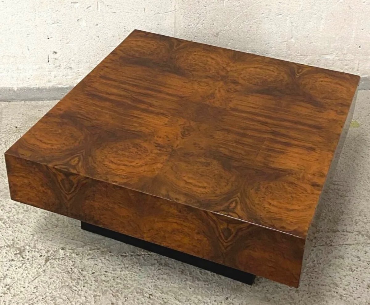 Table Basse Dans Le Goût De Willy Rizzo Circa 1970 -photo-4