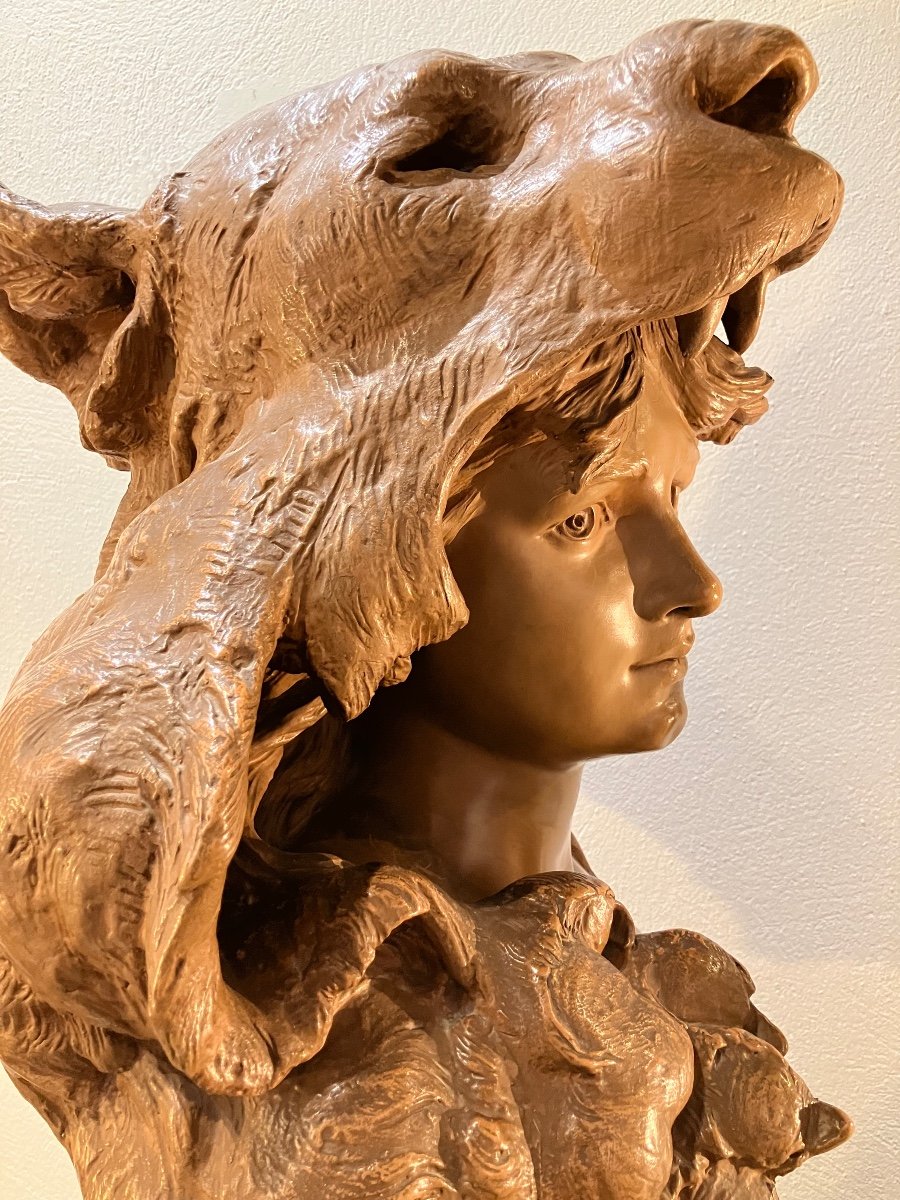 Terracotta Bust Of Fredegund By Carrier Belleuse -photo-4