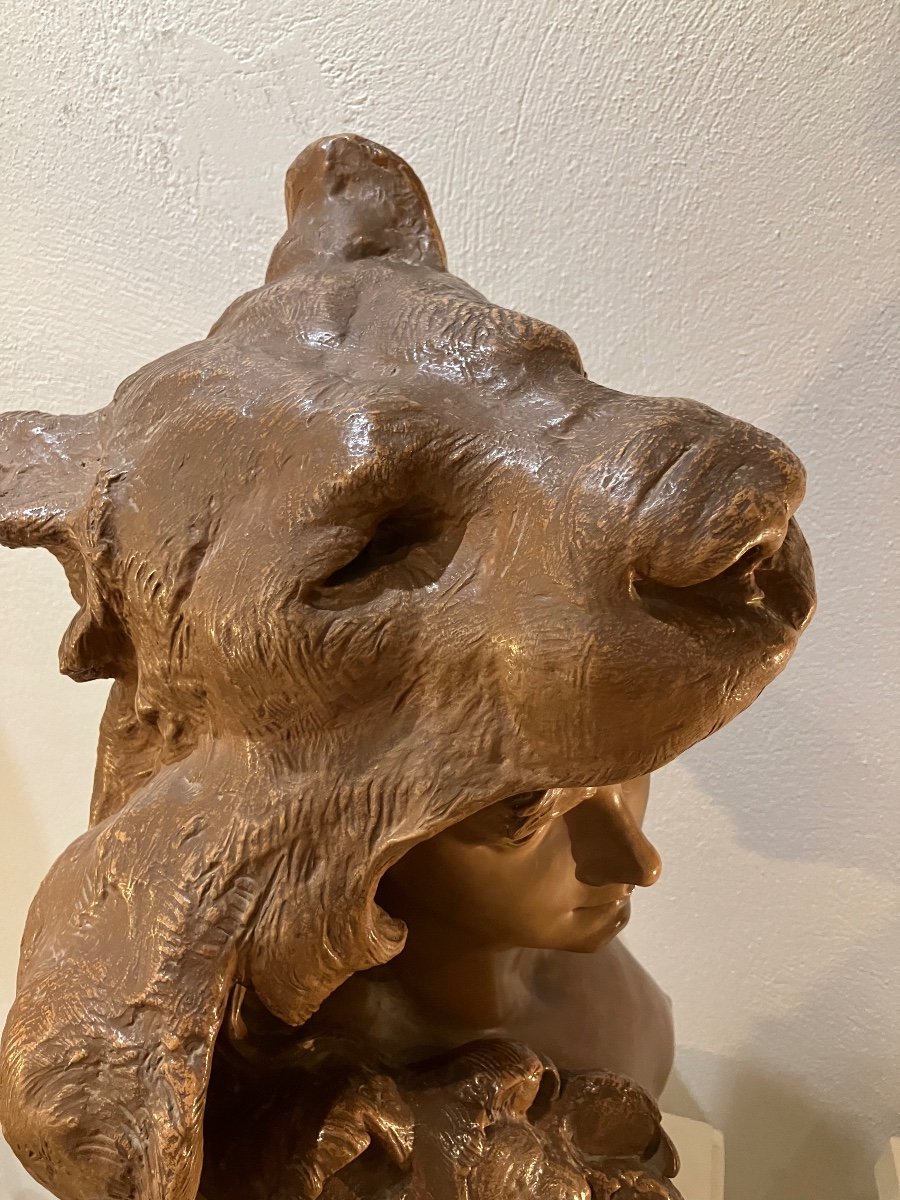 Terracotta Bust Of Fredegund By Carrier Belleuse -photo-1