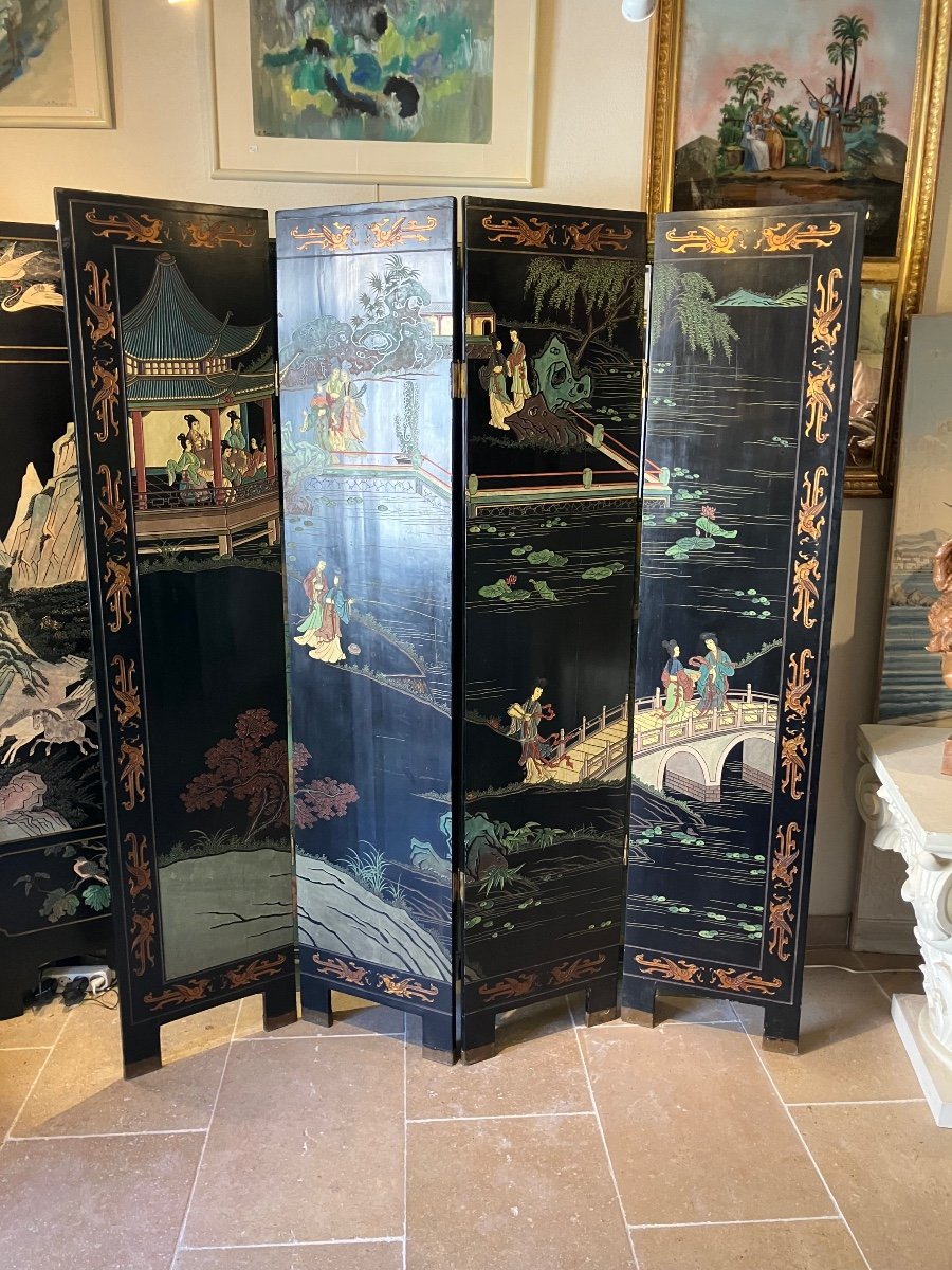 1930s Chinese Double Sided Screen-photo-3
