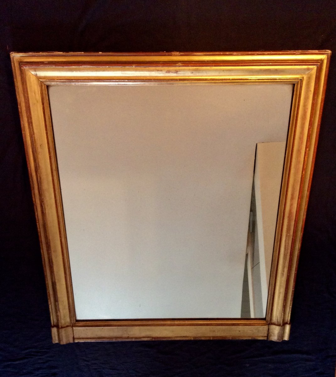 Louis Phillipe Golden Fireplace Mirror-photo-2