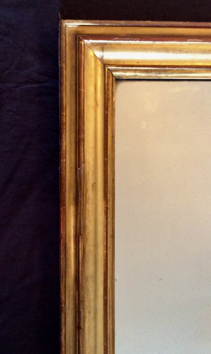 Louis Phillipe Golden Fireplace Mirror-photo-4
