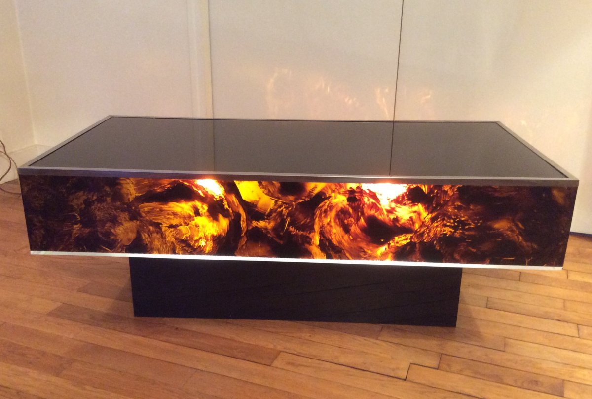 Table Basse Vintage Des Années 1970 par Éric Maville et JC Mahey. -photo-3