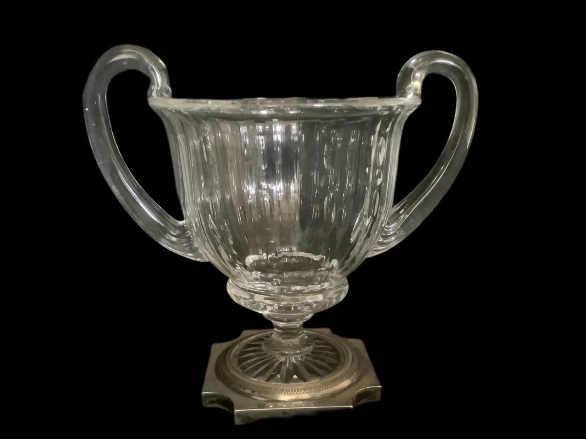 Engraved Crystal Cup Attributed To Baccart Early Nineteenth-photo-2