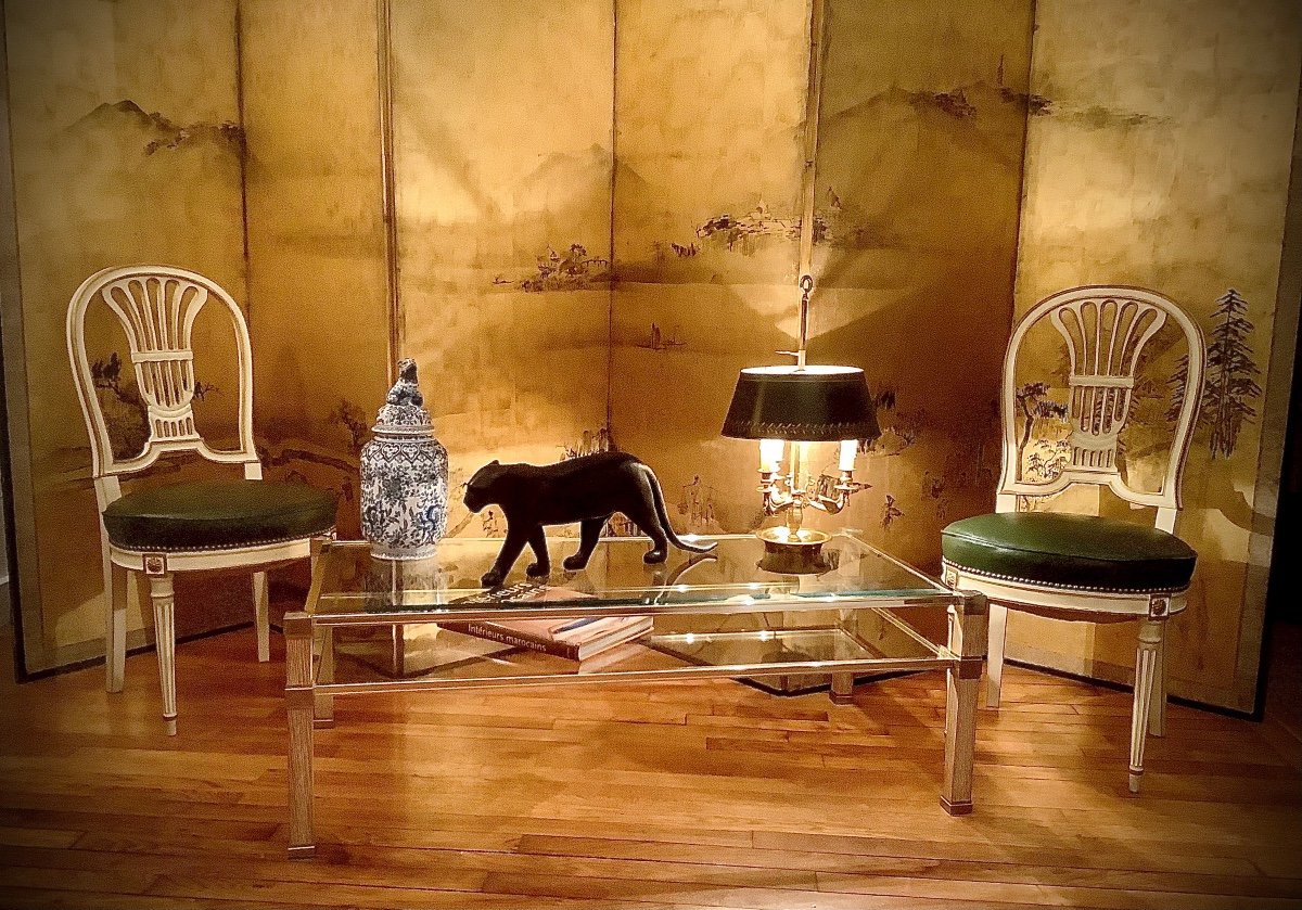 Large Japanese Screen Byobu From The End Of The Eighteenth Beginning Of The XIX-photo-3