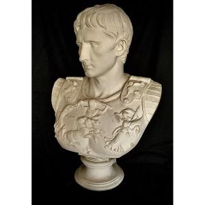 Buste En Plâtre De L’empereur Romain Auguste Dit 